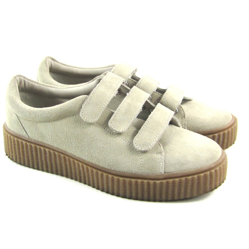 Urban Outfitters Hollie Women's Tan Suede Chunky Creeper Platform Shoes Sz‎ 9